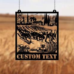 vineyard and winery grape farm grape garden v1 custom metal signs gift for farmer 2