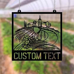 vineyard and winery grape farm grape garden v2 custom metal signs gift for farmer 1