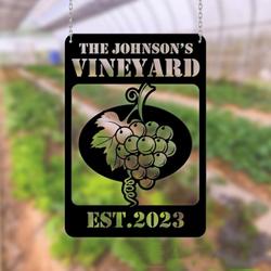 vineyard and winery grape farm grape garden v3 custom metal signs gift for farmer 1