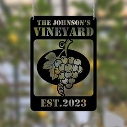 vineyard and winery grape farm grape garden v3 custom metal signs gift for farmer 2