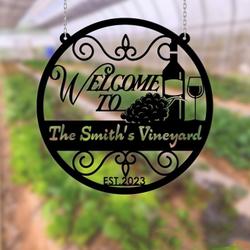 vineyard and winery grape farm grape garden v4 custom metal signs gift for farmer 1