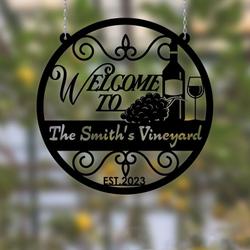 vineyard and winery grape farm grape garden v4 custom metal signs gift for farmer 2