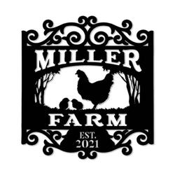 vintage chicken coop farm metal sign farmhouse decor custom farm sign 3