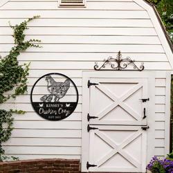 vintage chicken coop sign chicken hen house farmhouse personalized farm metal sign 2
