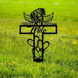 Vizsla Dog Grave Marker Garden Stakes Forever Loved Dog Memorial Gift Cemetery Decor