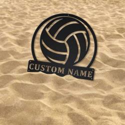 volleyball metal sign personalized metal name signs home decor sport lovers gifts 2