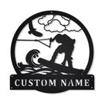 wakeboarding metal sign personalized metal name signs home decor sport lovers gifts 0