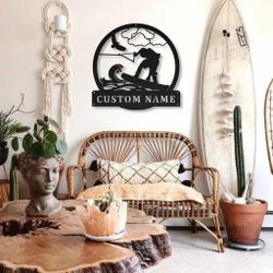 wakeboarding metal sign personalized metal name signs home decor sport lovers gifts 1