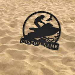 waverunner metal sign personalized metal name signs home decor sport lovers gifts 1