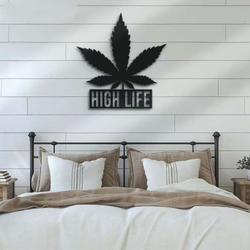 weed cannabis marijuana name bar sign wall art personalized metal sign smoker gift 3