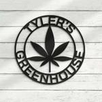 weed cannabis marijuana name greenhouse bar sign wall art personalized metal sign smoker gift 0
