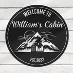 welcome to cabin life metal wall art personalized metal name signs mountain forest camping sign decor funny camping signs 0