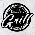 welcome to dads grill metal sign custom with your name home patio kitchen pool decor idea gift for dad 0