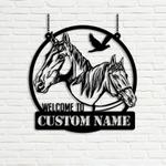 welcome to horse farm horse ranch welcome farm animals custom metal signs gift for farmer 0