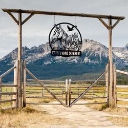 welcome to horse farm horse ranch welcome farm animals custom metal signs gift for farmer 2