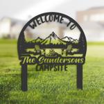welcome to our campsite camping trailer sign with stake camper rv decor camping custom metal signs 0