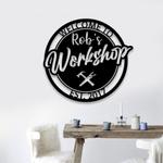 welcome to workshop personalized meal garage wall art man cave decor 0