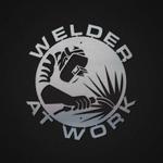 welder at work welder shop garage workshop man cave decor custom metal sign 0