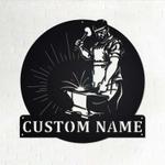 welder blacksmith personalized metal signs home decor welders blacksmith ironworker metal wall art 0