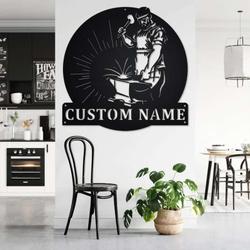 welder blacksmith personalized metal signs home decor welders blacksmith ironworker metal wall art 2