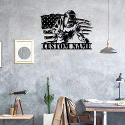 welding us flag metal wall art welder name sign home decor custom metal sign 3