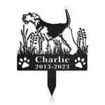 welsh terrier dog grave marker garden stakes dog sympathy gift cemetery decor memorial custom metal signs 0