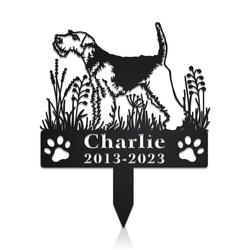 Welsh Terrier Dog Grave Marker Garden Stakes Dog Sympathy Gift Cemetery Decor Memorial