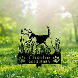 welsh terrier dog grave marker garden stakes dog sympathy gift cemetery decor memorial custom metal signs 2