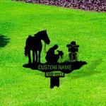 western cowboy praying cross grave marker metal garden stakes cowboy memorial gifts sympathy gifts for loss of loved one 0