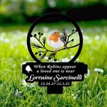 when robins appear a loved one is near grave marker memorial stake sympathy gifts custom metal signs 0