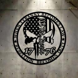 When Tyranny Bees Law Rebellion Bees Duty Independence Day Veteran Day Patriotic Decor Custom Metal Sign