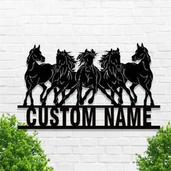 wild horse sign horse ranch farmhouse farm personalized metal horse sign 1