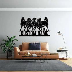 wild horse sign horse ranch farmhouse farm personalized metal horse sign 3