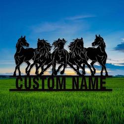 wild horse sign horse ranch farmhouse farm personalized metal horse sign 4