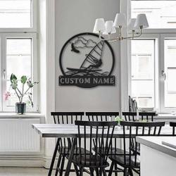 windsurfing metal sign personalized metal name signs home decor sport lovers gifts 1