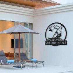 windsurfing metal sign personalized metal name signs home decor sport lovers gifts 2