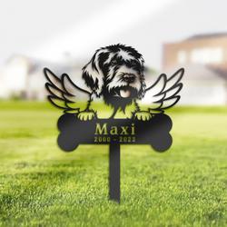 Wirehaired Pointing Griffon Dog Grave Marker Garden Stakes Dog Memorial Gift Cemetery Decor