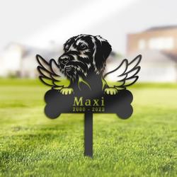 Wirehaired Vizsla Dog Grave Marker Garden Stakes Dog Memorial Gift Cemetery Decor