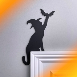 witch black cat bat door topper witch cat halloween metal sign halloween decor home 1