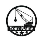 wrecking ball truck demolition construction vehicle business custom metal signs 0