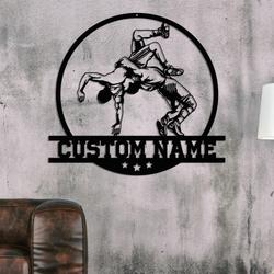 wrestling coach gift custom metal signs 1