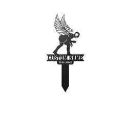 Wrestling Grave Marker Metal Garden Stakes Wrestler Memorial Gifts Sympathy Gifts for Loss of Loved One