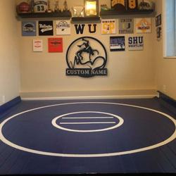 wrestling monogram custom metal signs 1