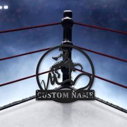 wrestling monogram custom metal signs 2