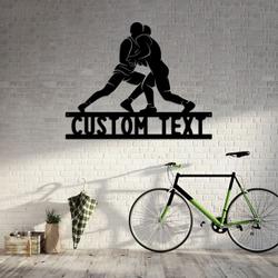 Wrestling Sport Metal Wall Art Custom Metal Wall Art