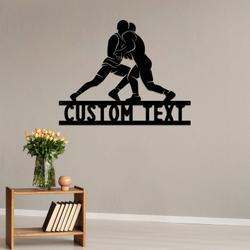 wrestling sport metal wall art custom metal signs 1