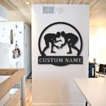 wrestling sport theme room decor custom metal signs mancave decor wrestling enthusiast gift 0