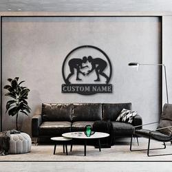 wrestling sport theme room decor custom metal signs mancave decor wrestling enthusiast gift 1