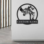 wrestling sport wrestler with name custom metal signs 0