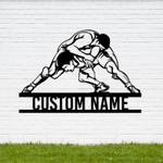 wrestling sport wrestling name custom metal signs mancave decor wrestling enthusiast gift 0